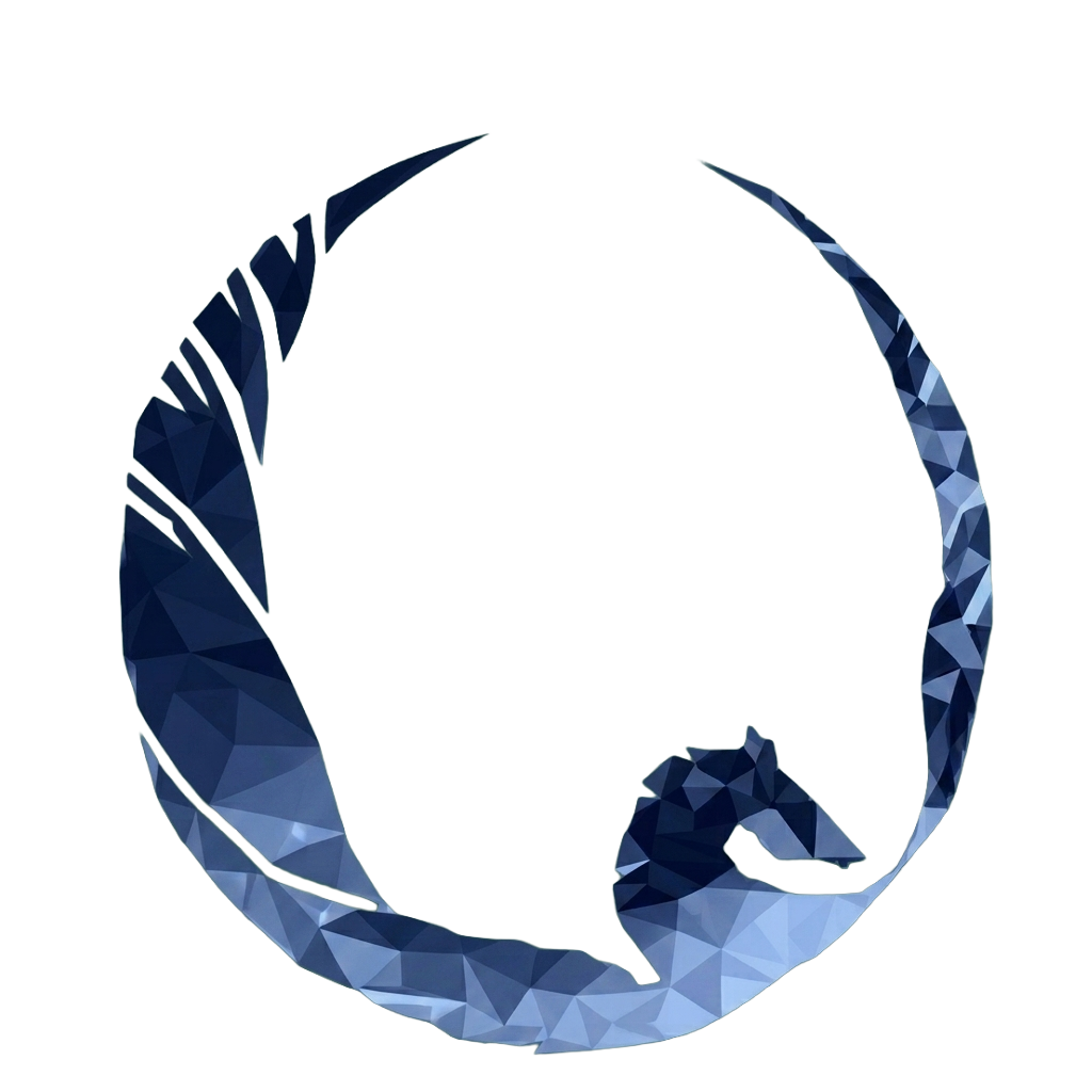 SBGMUN emblem — a feather curling into a serpent, bound in a circle